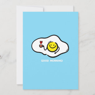 Fried eggs good morning invitation