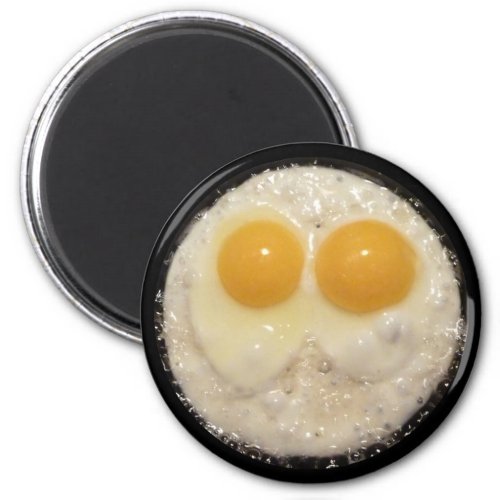 Fried Eggs in Cast Iron Frying Pan Magnet
