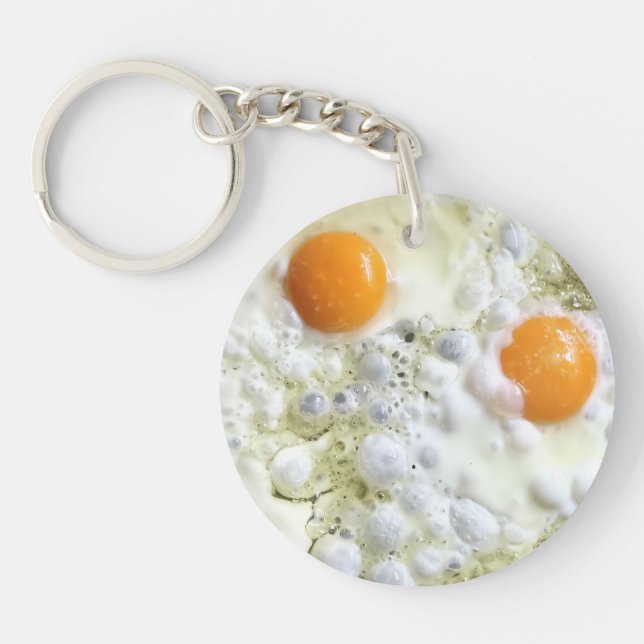 Fried eggs keychain (Front)