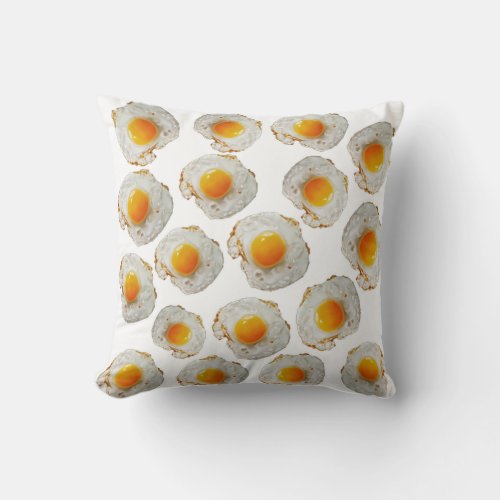 Fried eggs pattern throw pillow