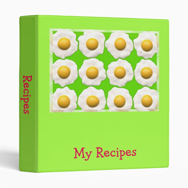 Fried eggs pop art recipe folder (Front/Spine)