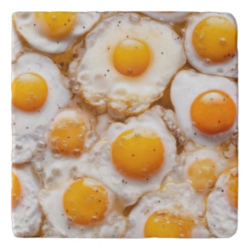 Fried Eggs Scaled down repeat pattern on reverse Trivet