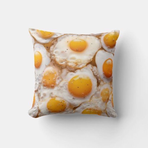 Fried Eggs Sunny Side Up Throw Pillow