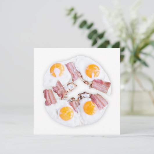 Fried eggs with bacon (Standing Front)