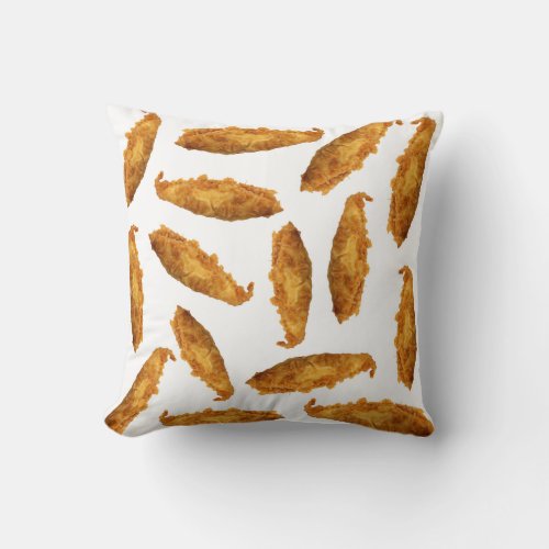Fried fish pattern throw pillow