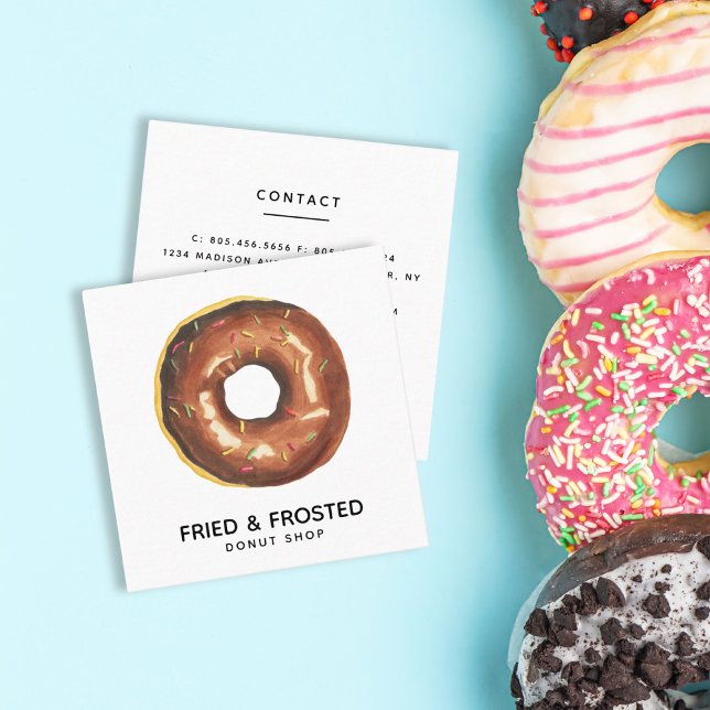 Fried & Frosted Donut Shop Business Card (Creator Uploaded)