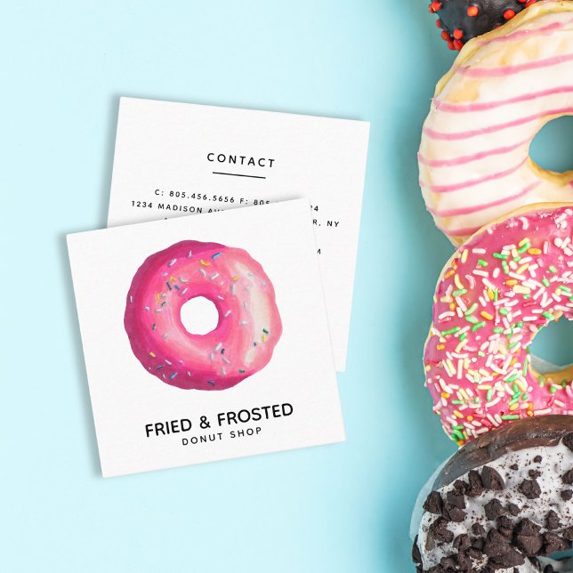 Fried & Frosted Donut Shop Business Card (Creator Uploaded)