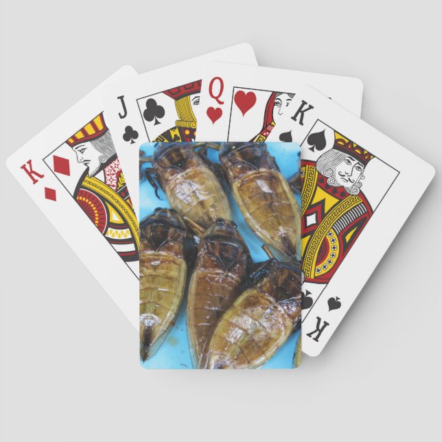 Fried Giant Water Bug (Maeng Daa) ... Asian Food Poker Cards (Back)