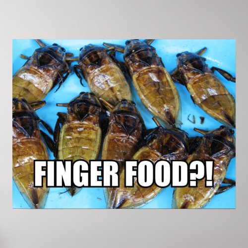 Fried Giant Water Bug Maeng Daa  Asian Food Poster