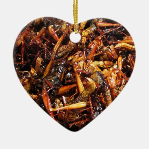 Fried Grasshopper Takkataen Thot Asian Food Ceramic Ornament