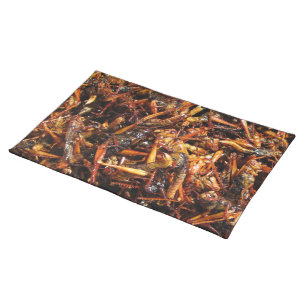 Fried Grasshopper (Takkataen Thot) Asian Food Cloth Placemat