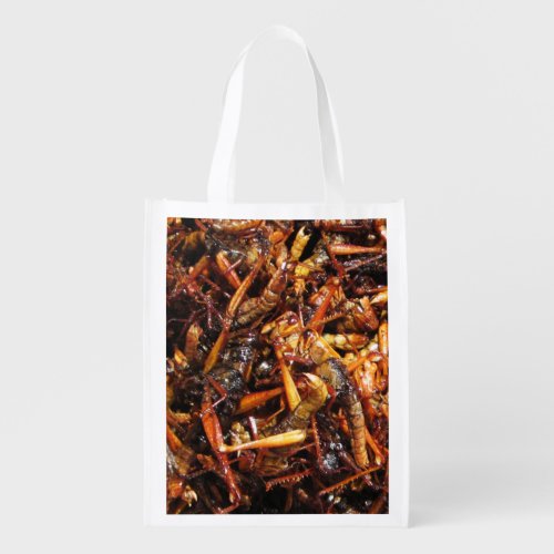 Fried Grasshopper Takkataen Thot Asian Food Reusable Grocery Bag