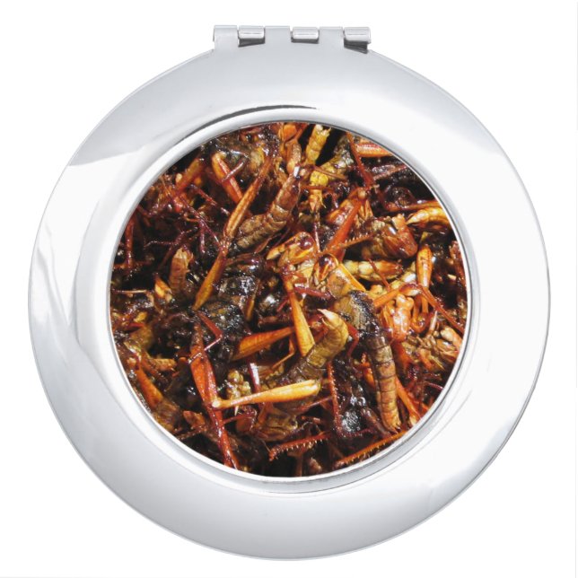 Fried Grasshopper (Takkataen Thot) Asian Food Vanity Mirror (Front)