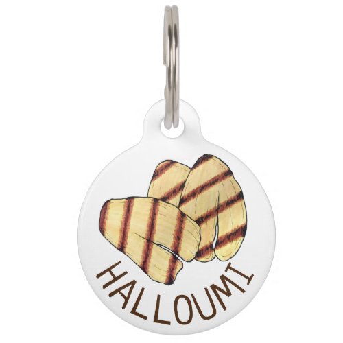 Fried Halloumi Cypriot Haloumi Cheese Food Pet ID Tag