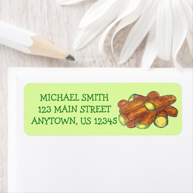 Fried Jalapeño Poppers Green Hot Jalapeno Pepper Label (Insitu)