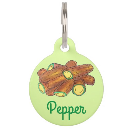 Fried Jalapeo Poppers Green Hot Jalapeno Pepper Pet ID Tag