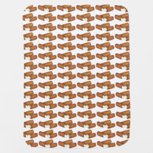 Fried Melted Mozzarella Cheese Sticks Junk Food Stroller Blanket
