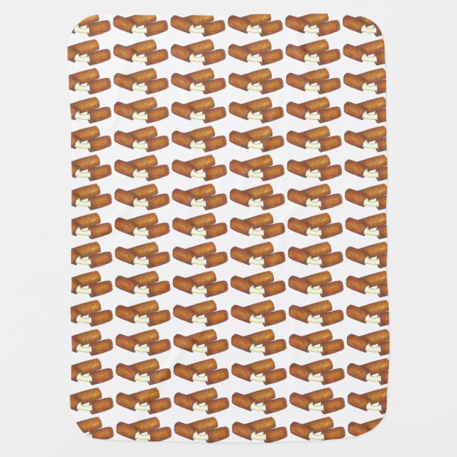 Fried Melted Mozzarella Cheese Sticks Junk Food Stroller Blanket (Front)