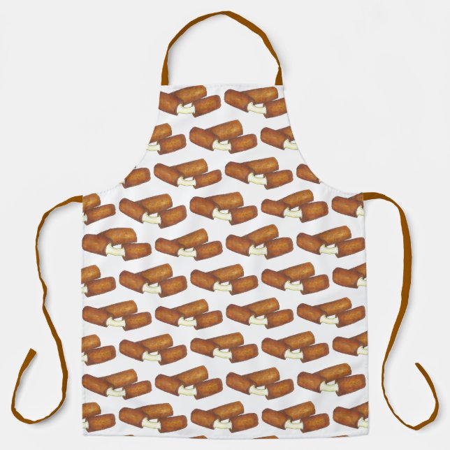 Fried Mozzarella Cheese Sticks Junk Food Foodie Apron (Front)