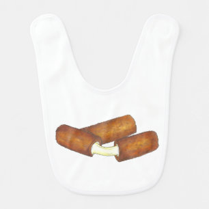 Fried Mozzarella Sticks Cheese Food Foodie Bib