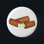 Fried Mozzarella Sticks Cheese Junk Food Foodie Button<br><div class="desc">Features an original marker illustration of delicious mozzarella sticks. A junk food classic!</div>