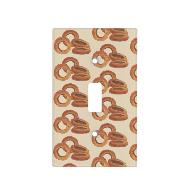 Fried Onion Rings Junk Fast Food Foodie Print Light Switch Cover (Front)