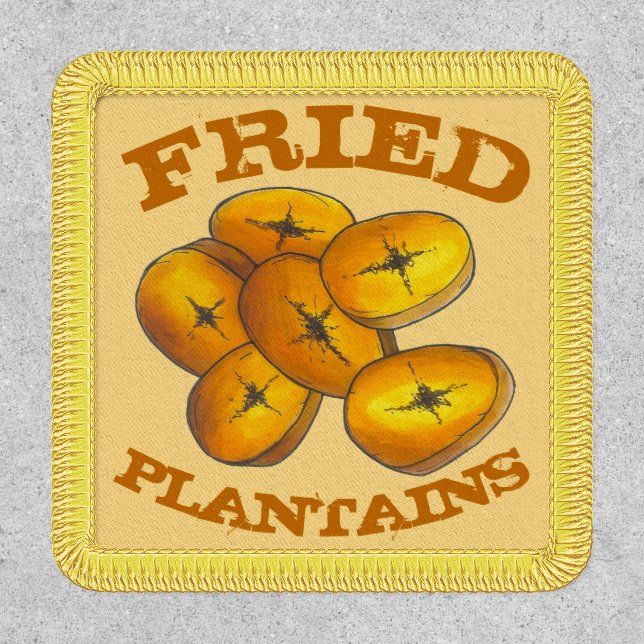 Fried Plantains Jamaican Puerto Rican Cuisine Patch (Front)