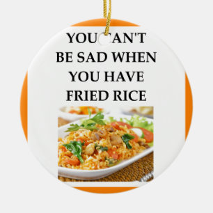 FRIED RICE CERAMIC ORNAMENT