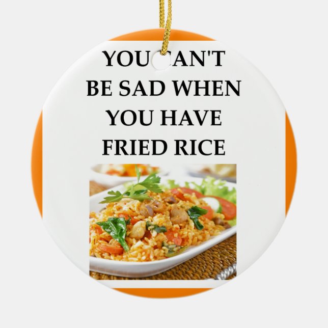 FRIED RICE CERAMIC ORNAMENT (Front)