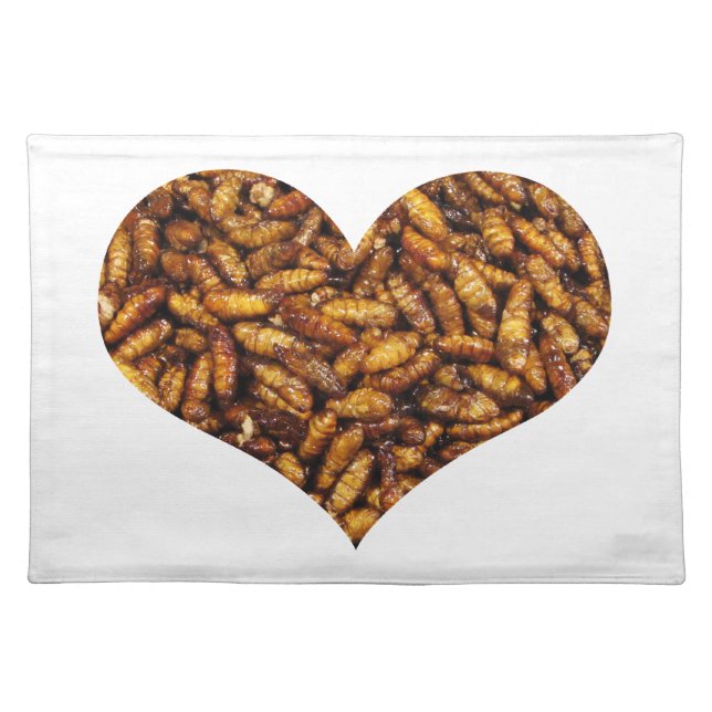 Fried Silk Worms Heart Placemat (Front)