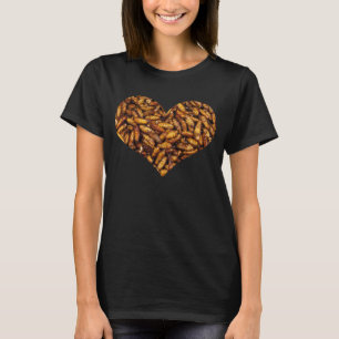 Fried Silk Worms Heart T-Shirt