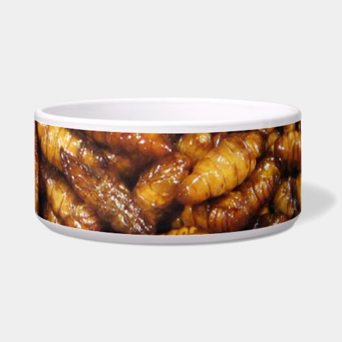 Fried Silk Worms  Thai Street Food Bowl