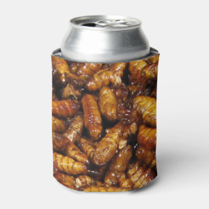 Fried Silk Worms ... Thai Street Food Can Cooler