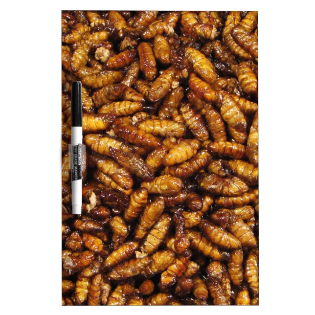 Fried Silk Worms ... Thai Street Food Dry Erase Board (Front)