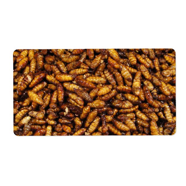 Fried Silk Worms ... Thai Street Food Label (Front)