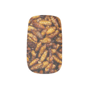 Fried Silk Worms ... Thai Street Food Minx Nail Art
