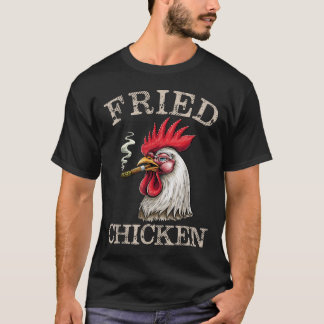 Fried Smoking Chicken Graphic Weed Men Women  T-Shirt