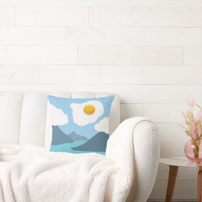 Fried Sun Throw Pillow (Couch)