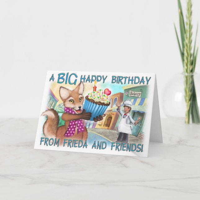 Frieda Tails Birthday Card (Front)