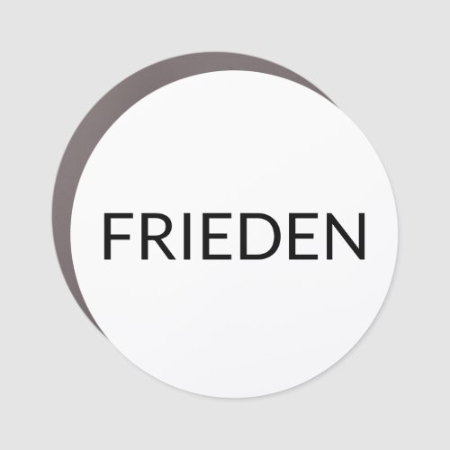 Frieden white black German peace modern Car Magnet