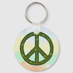 Friedenszeichen grün keychain