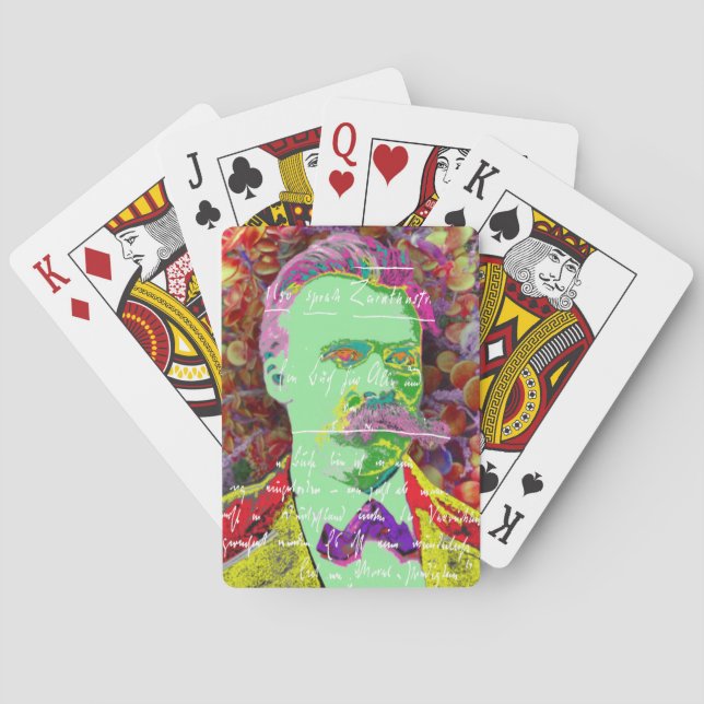 Friedrich Nietzche German Philosopher Existential Poker Cards (Back)