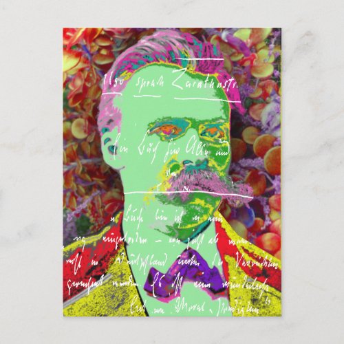 Friedrich Nietzche German Philosopher Existential Postcard