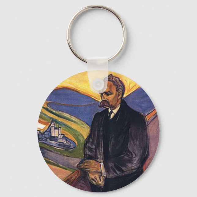 Friedrich Nietzsche Edvard Munch Keychain (Front)