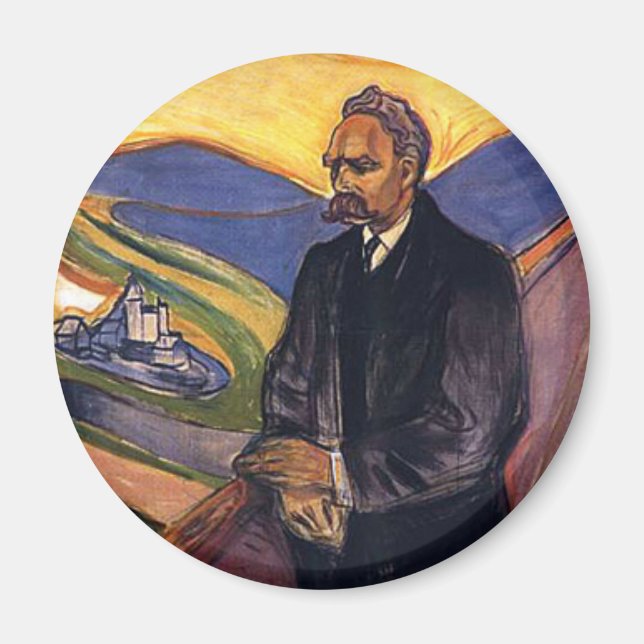 Friedrich Nietzsche Edvard Munch Magnet (Front)