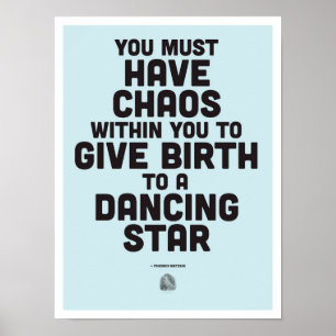 Friedrich Nietzsche Inspirational Quote - Poster