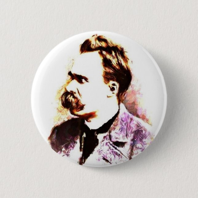 Friedrich Nietzsche Pinback Button (Front)