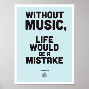 Friedrich Nietzsche Quote - Poster