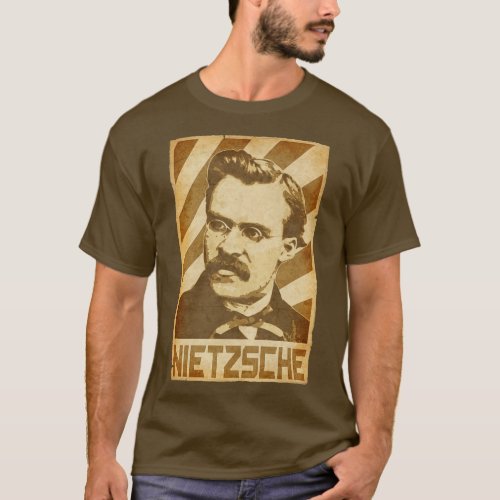 Friedrich Nietzsche Retro Propaganda T_Shirt