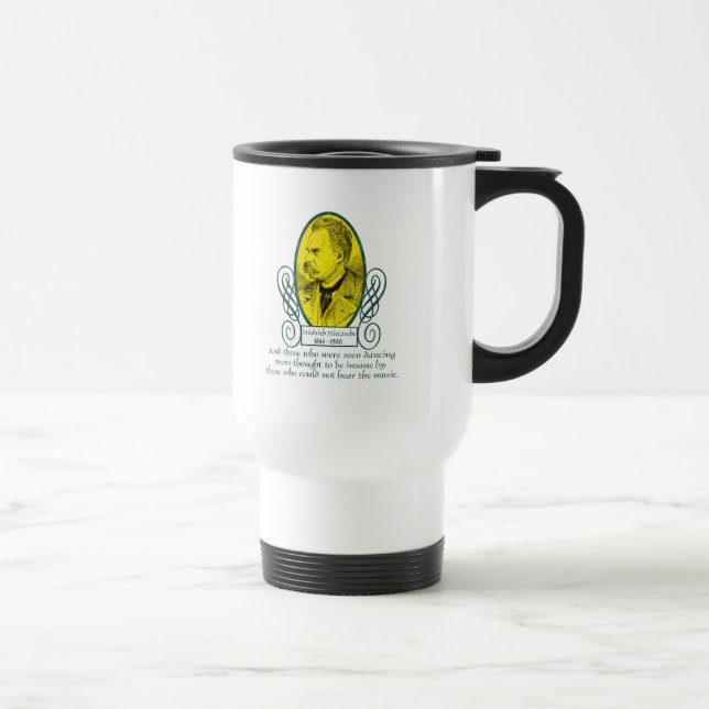 Friedrich Nietzsche Travel Mug (Right)